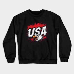 Rebel Spirit: USA Graffiti Eagle Crewneck Sweatshirt